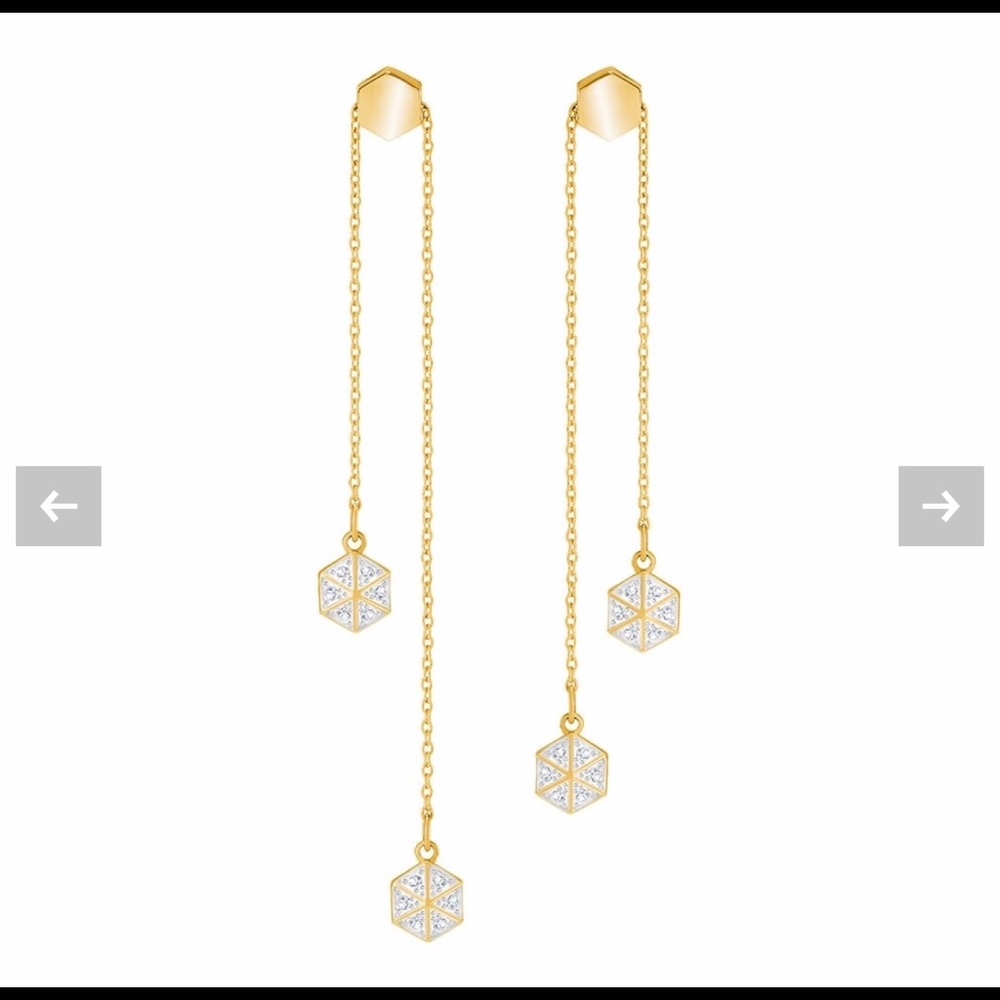 Final sale Swarovski long crystal earrings